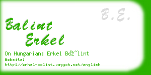 balint erkel business card